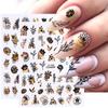 Manicure Decal Easy To Apply Lightweight Paper Black Bronzing Manicure Sticker Decal for