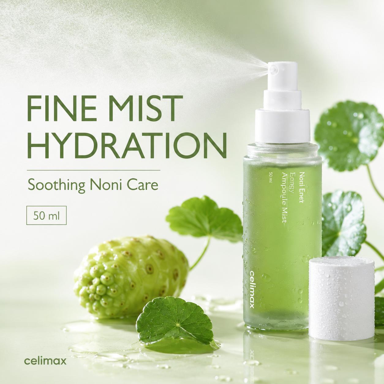 Noni Fruit Extract Energy Ampoule Mist, Ceramide Barrier & Hydrating Facial Mist, 50ml