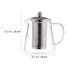 Exquisite Heavy Duty Glass Teapot with Built-in Tea Infuser for Kung Fu Flower Fruit Herbal Tea Stovetop Compatible Clear Teapot
