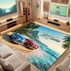 Octopus Sea Life Theme Crystal Velvet Floor Rug Personalized Custom Name Text Warm Carpet Home Decoration