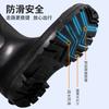 Black high-top waterproof shoes men's long tube dynamic waterproof summer rain shoes wear-resistant outdoor wading rain boots rubber shoes
