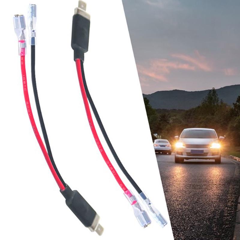 2Pcs Led H1 Replacement Single Converter Wiring Connector Cable Conversion