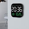 Digital Wall Clock Boarderless Wall-mounted Clock Large Number Display Temperature/Date Display Multifunctional for Home Office