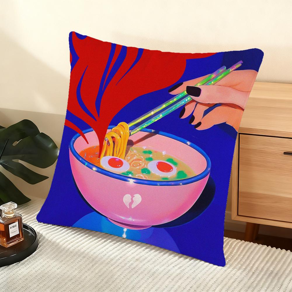 Cushion Cover Silky Short Plush Home Sofa Cushion Cover - Invisible Zipper Home Decoration Neon Dream