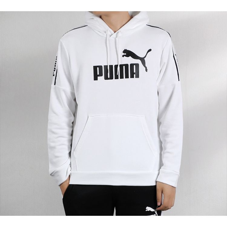 Puma Amplified Hoodie Tr Basic Series Sweatshirt Men Tops White 580438-02