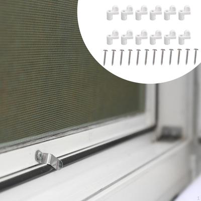 12 Κομμάτια Κλιπ Σίτας Παραθύρου με Βίδες Στερέωσης Πλαισίου Κλιπ Μετατόπισης για Στερέωση Πάνελ