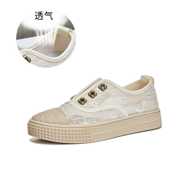 

женские туфли-рыбаки на толстой подошве 2025 лето новая дышащая маленькая ароматная повседневная обувь маленькие белые туфли ретро одинарная обувь 40 бежевый