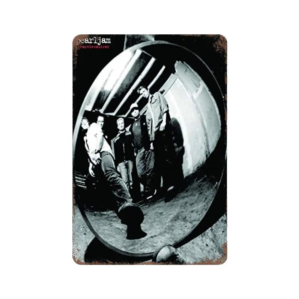 Pearl Jam Bands Metal Dekor Poster Vintage Blechschild Metallschild Dekorative Plakette für Pub Bar Man Cave Club Wanddekoration