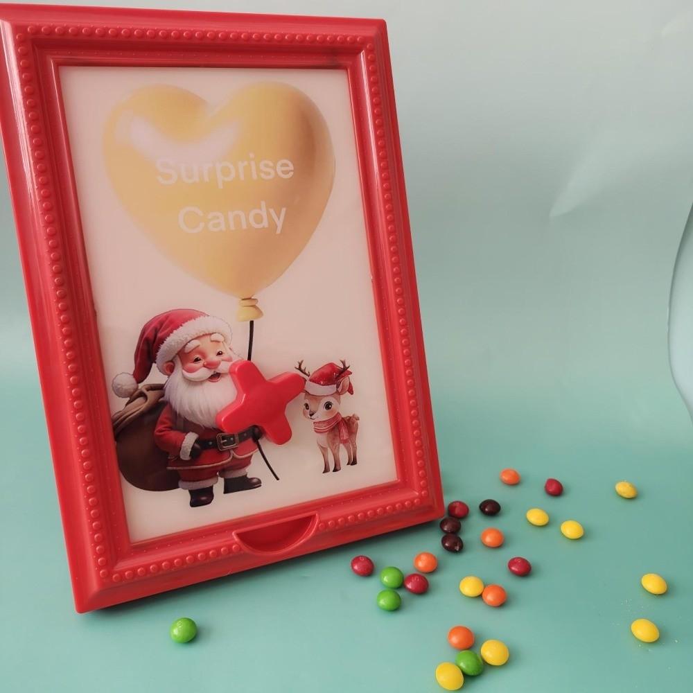 Christmas Decorations Creative Design Candy Box Dispenser Desktop Ornaments Plastic Candy Storage Handy Candy Frame