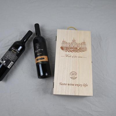 Caja de Regalo Doble para Vinos Tintos y Blancos
