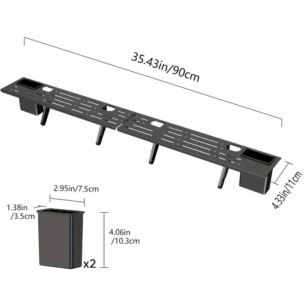 For TV Top Shelf Adjustable Computer Monitor Top Shelf,Stable for TV Top Storage Bracket Clamp-on Computer Screen Shelf for Home