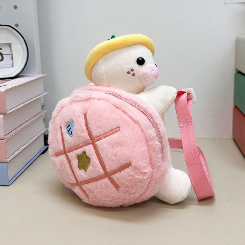 Animals Turtle Plush Backpack Plush Doll Cartoon Plush Schoolbag Turtle Doll Shoulder Bag  Girls