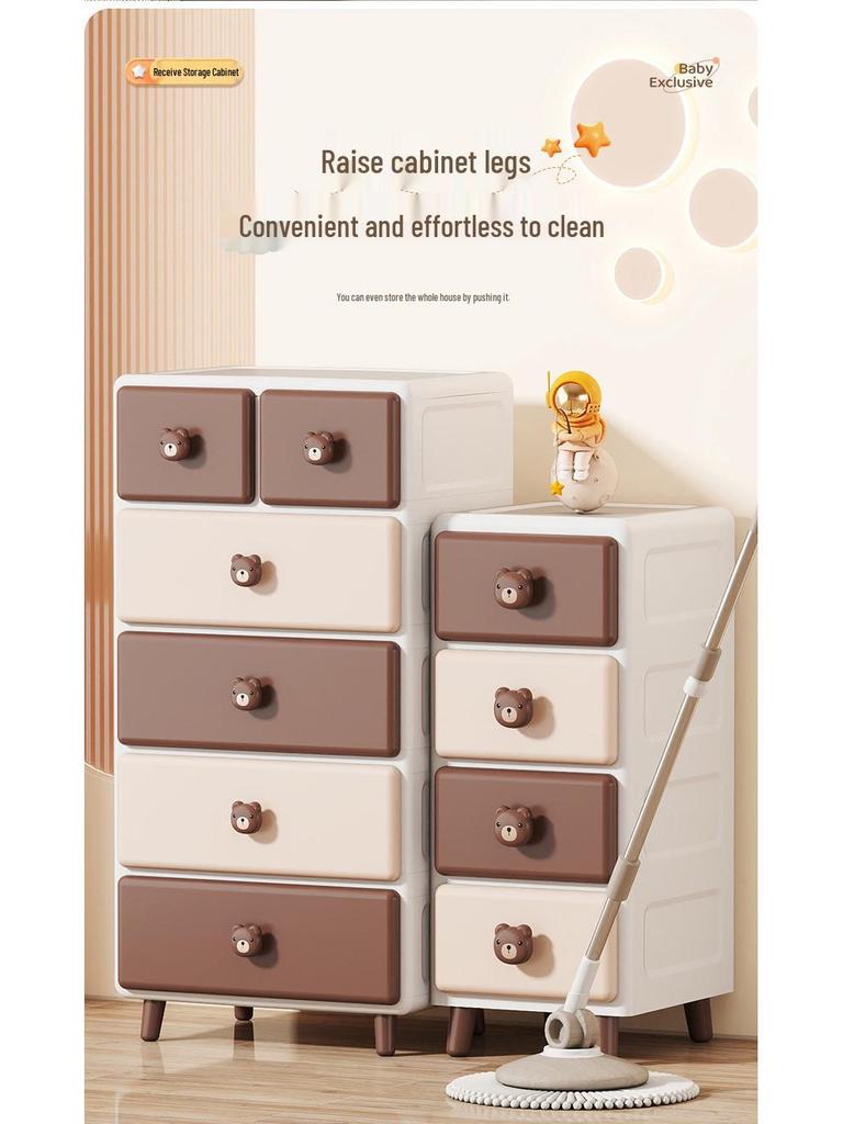 Children's Toy & Snack Storage Plastic Organizer Drawer Cabinet for Home Clothes