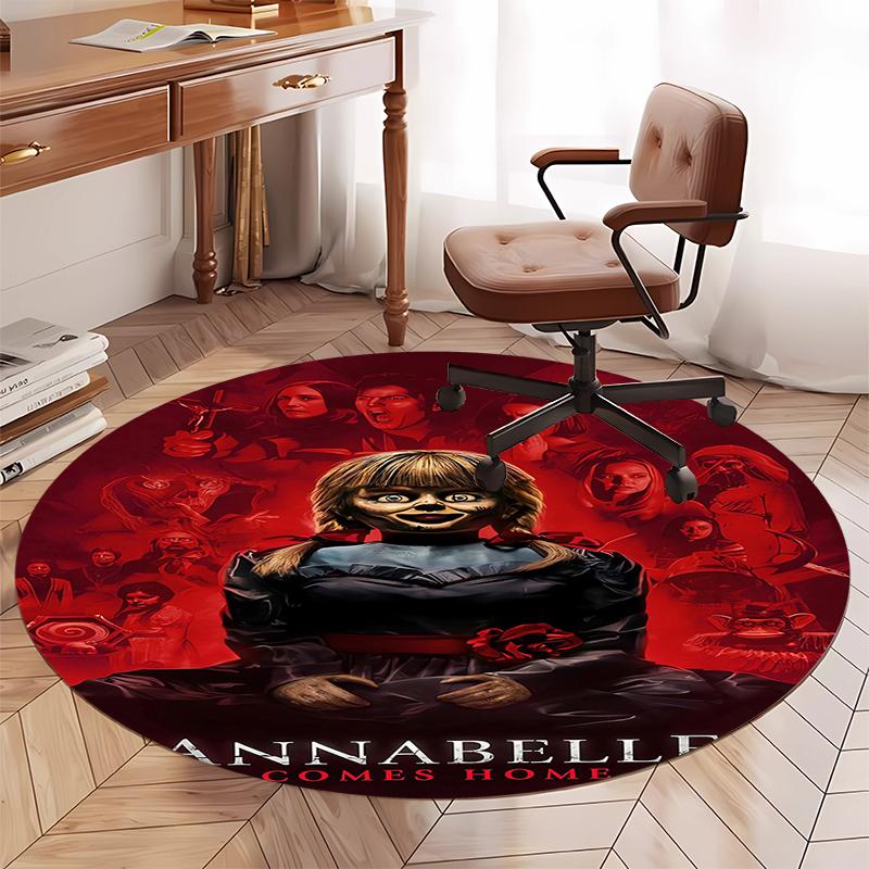 Halloween horror Printed Round Rug Carpet Chair Rug Area Rug Entryway Doormats,for Office Chair Living Room Bedroom Kitchen Room.