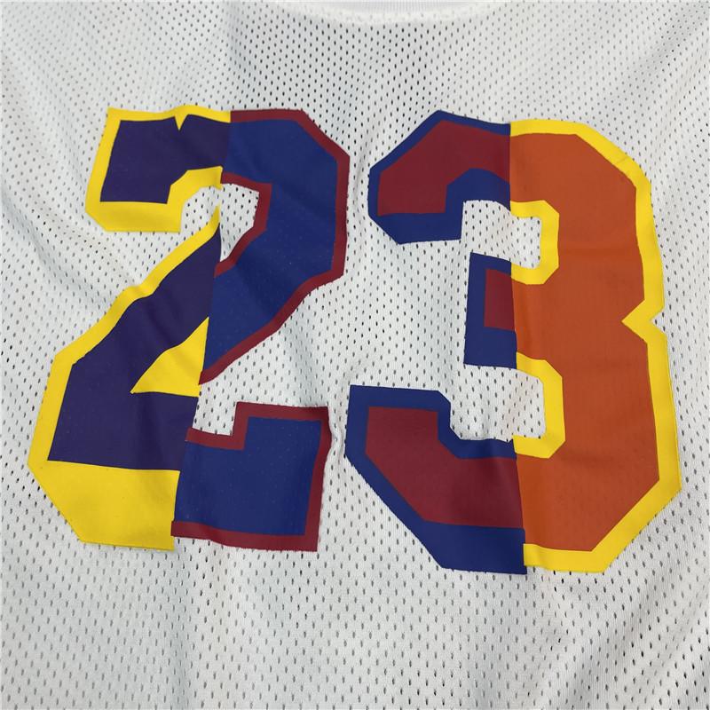 Jordan SS22 DNA Colorblock Digital Print Mesh Breathable Short Sleeve T-Shirt Men Tops White DJ6387-100