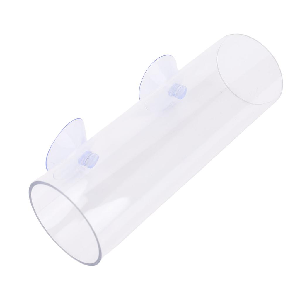 Betta Fish Tunnel Transparent Hollow Betta Fish Tube with Suction Cup for Resting Fish Tank