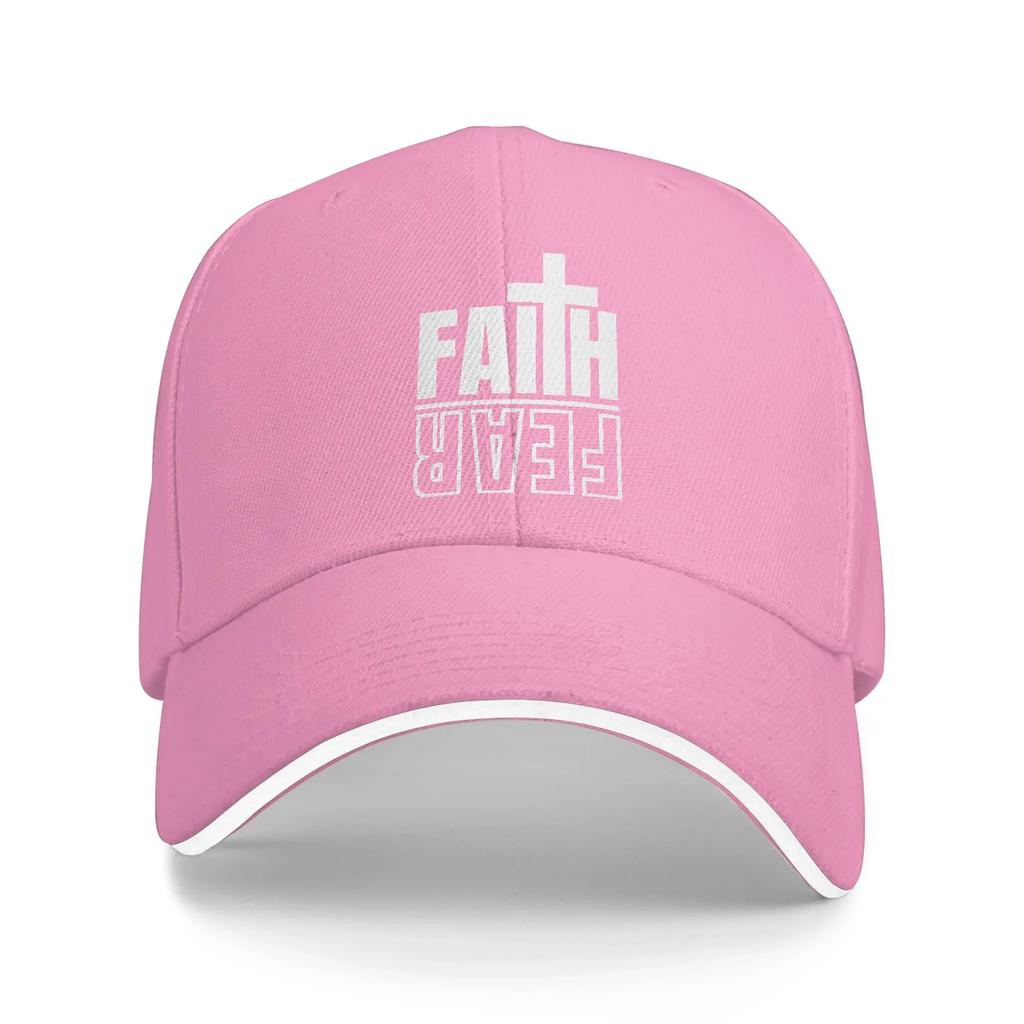Summer Casual Baseball Cap Christian Faith Over Fear Hiking Fishing Trucker Hat UnisexTeens High Quality  Trendy Baseball Caps