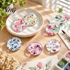 Hand Painted Flower Magnets 12Pcs Resin Epoxy Floral Refrigerator Magnet, Pattern Fridge Decorative Round Magnetic Decoration for Kitchen Office