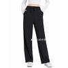 Autumn and Winter Quick-Drying Fleece-lined High Elasticity plus Size Women's Mid-High Waist Water Repellent Sports Running Straight Trousers 177