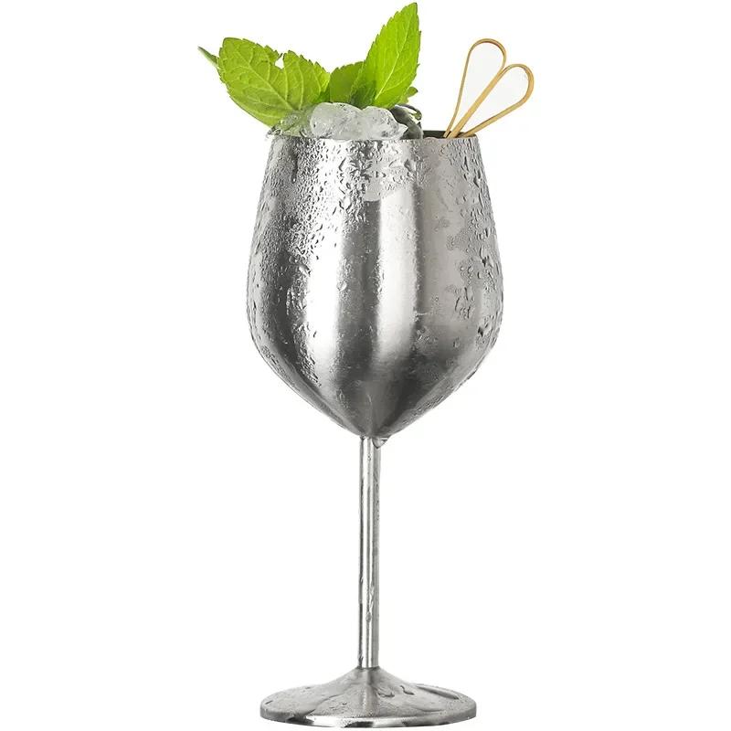 Drinking Wineglass Charms Supplies Bar Metal 2Pcs Wine Champagne Wine Stainless Glass Cocktail Glasses Steel Cup Party