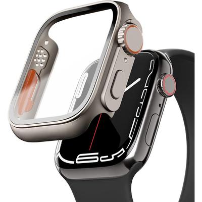 Gehärtetes Glas Case Wechsel zu Ultra Für Apple Watch 11/10 42 46MM 9/8/7/6/SE/5/4 Displayschutzhülle Für iwatch 41 45 40/44MM