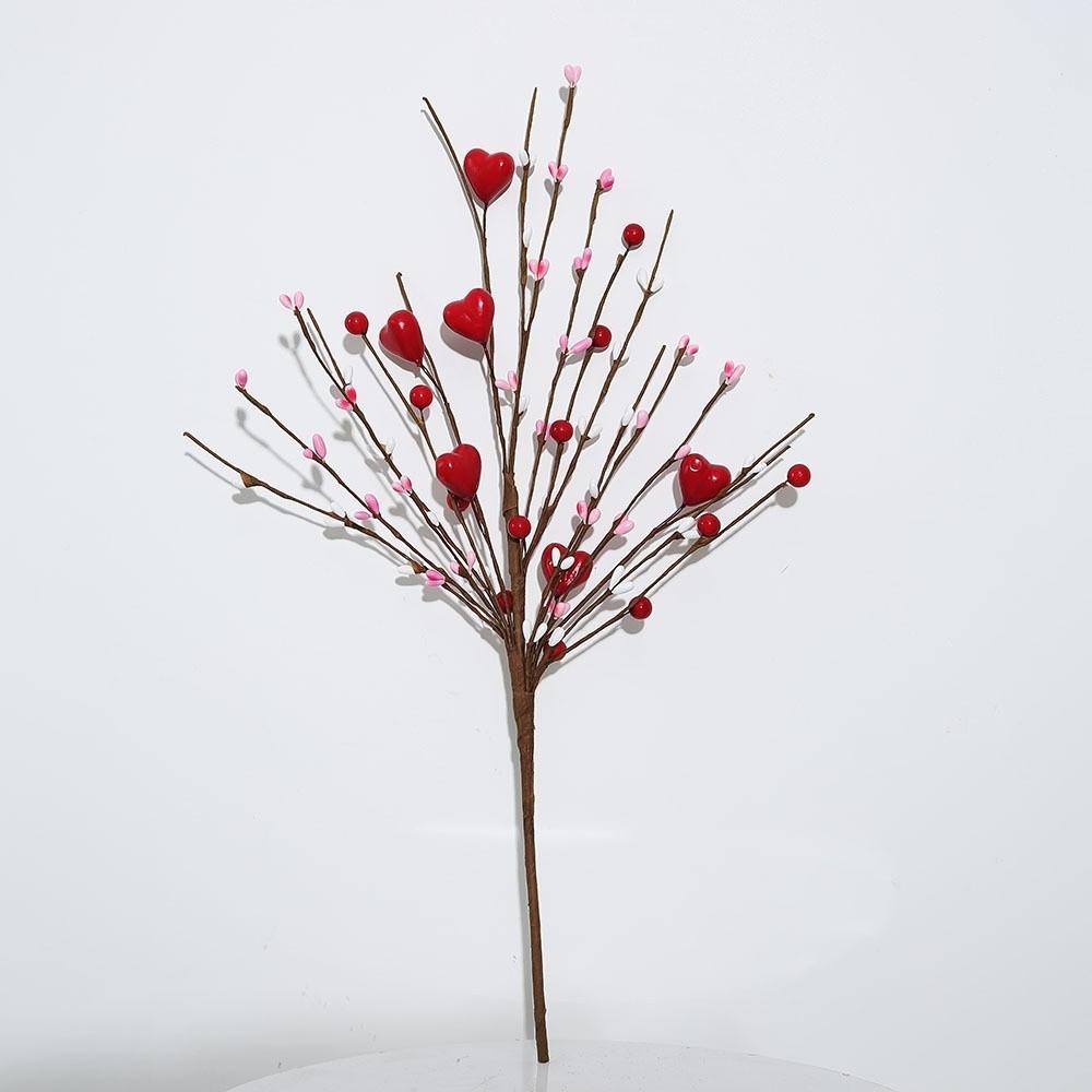 1pc Red and Pink Heart-shaped Flowers DIY Creative Bouquet  Anniversary Gift