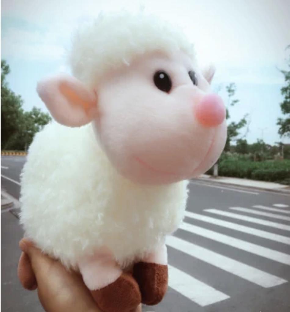 Export Korea Market High Quality Long Plush Sheep Stuffed Animal Plush Simulation Lamb Doll Toys for Children Room Decor Present