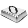 Stainless Steel Multi-Use Pan Cover, BBQ Grill Lid, For Burgers Steak Cheese Melting Dome, Cookware Accessories Rectangular Lid