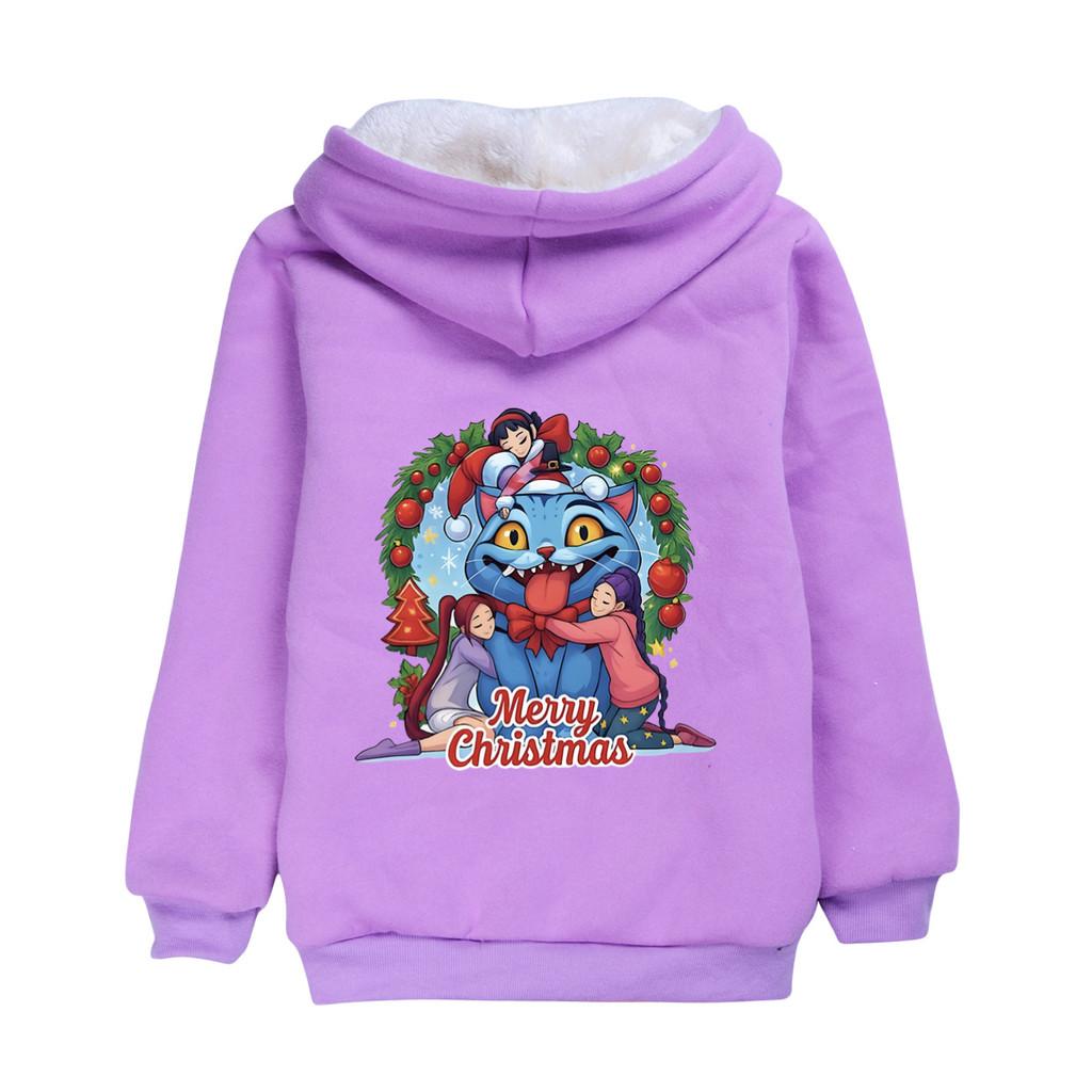 5097 Mädchen Kpop Zoey Mira Rumi Derpy Lässig Langärmlig Samt Warm Herbst Winter Jacke Mantel