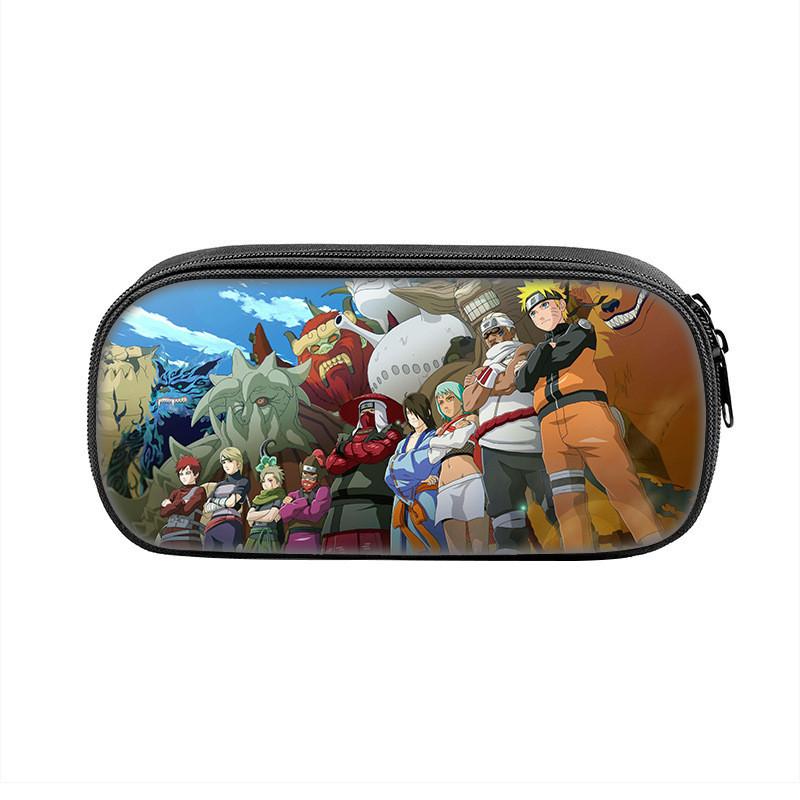 Hokage Naruto Creative Zipper Pencil Pouch With Durable Nylon Material For Office And School Use