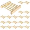 10/20Pcs Wooden Soap Holder for Shower Self Draining Bathroom Soap Tray for Bathroom Kitchen Sink Soap Saver Wooden Soap Dish