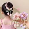 4Pcs Fashion Hair Accessories Cute Tulip Flower Large Intestine Scrunchie For Girls Sweet Hair Ornament Headband Hair Tie