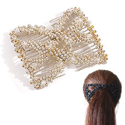 SMT Magic Hair Jeweled Twin Double Twin Hair Hair Magic Hair Beaded Hair Accessory Clip, Comb, Comb, Comb, Clip, Arrangement, Comb, Comb, (Silver)