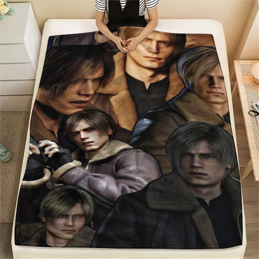 Resident Evil Printed Flannel Blanket Warm Soft for Sofa Bedding Chair Study -xia93 75x90cm
