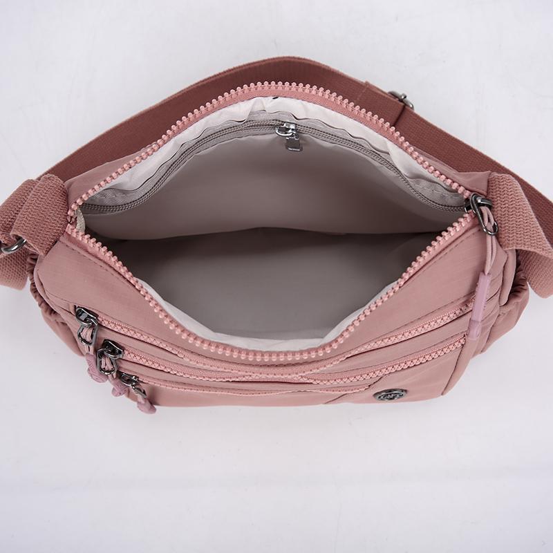 Anti Theft Organized Pockets Women Nyl Crossbody Bag Lightweight Waterproof Oxford Large Capacity Travel Commute Satchel
