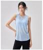 Hollow-Back Mesh Yoga Top with Bamboo Yarn, Quick-Dry Fitness Cover-Up, Women's Open Back Round Neck Sports Tee