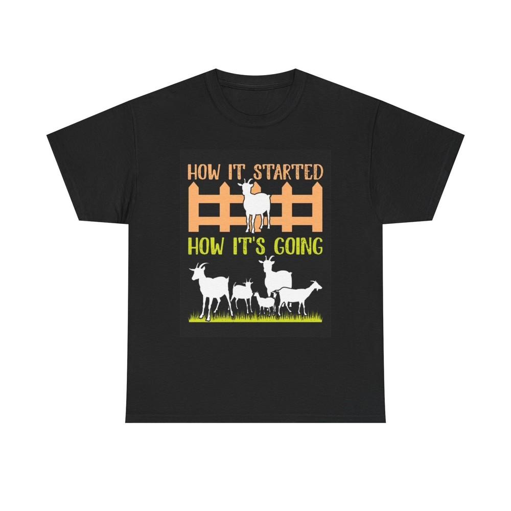Goat Farmer Graphic T Shirt Funny Farm Animals Unisex Heavy Cotton Tee Unisex T-Shirt M