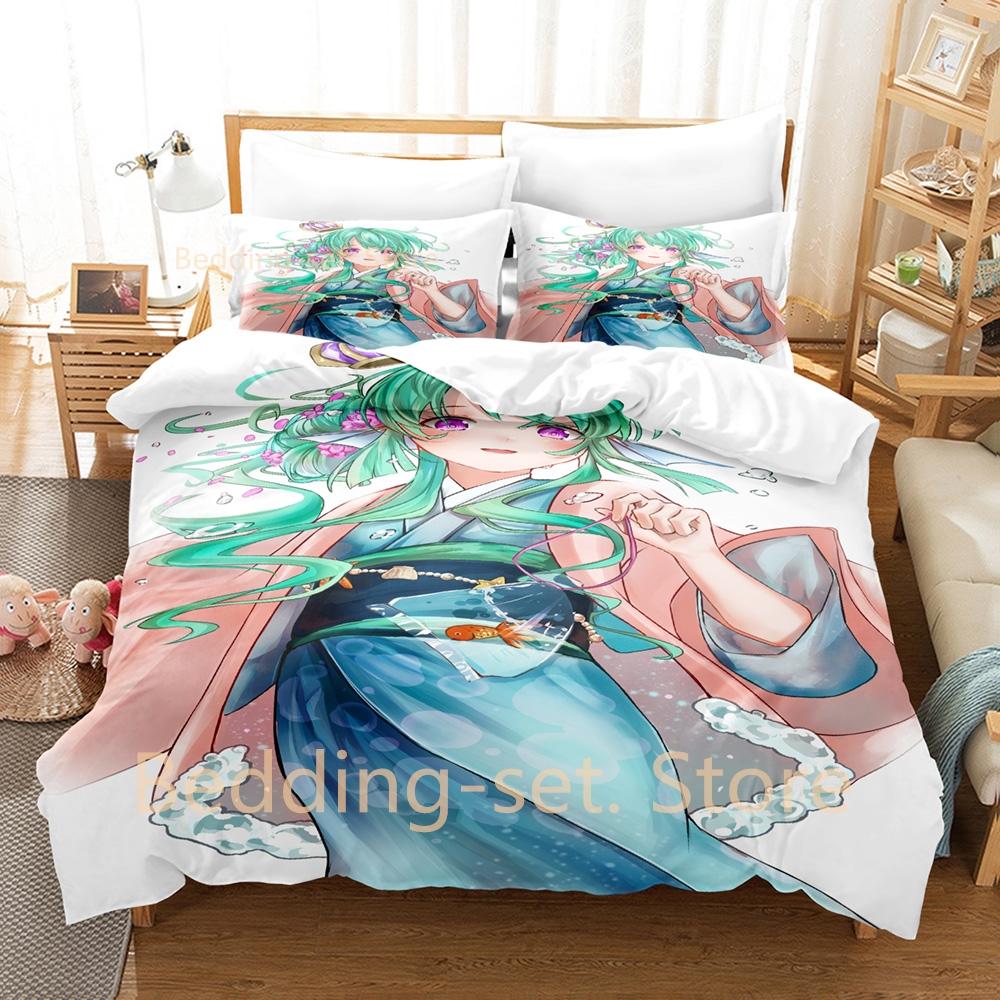 2024 Finana Ryugu Bedding Set Single Twin Full Queen King Size Bed Set Adult Kid Bedroom Duvetcover Sets 3D Anime Bed Sheet Set