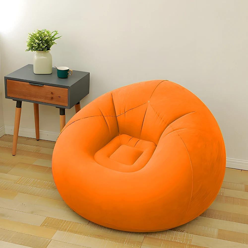 Lazy Inflatable Sofa Chairs Indoor Bedroom Lounge Bean Bag Chair Inflatable Sofa Portable Folding For Outdoor Camping Chair