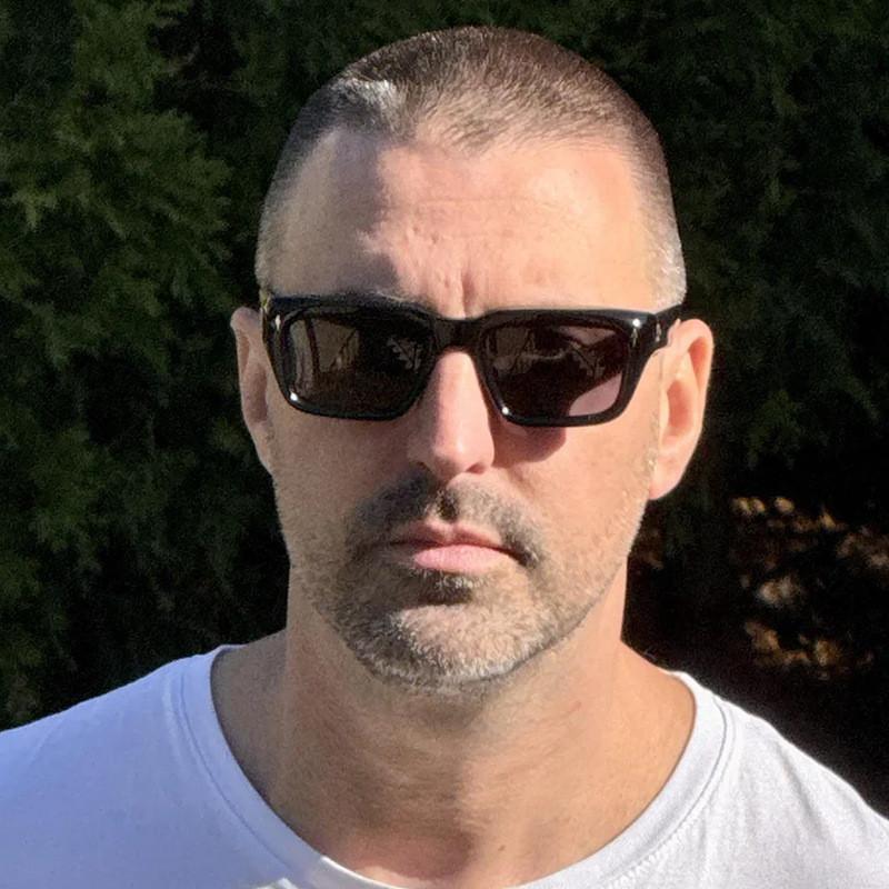 Square Black Frame Sunglasses For Men Women Uv400 Polarized Protection Fashion Outdoor Wear