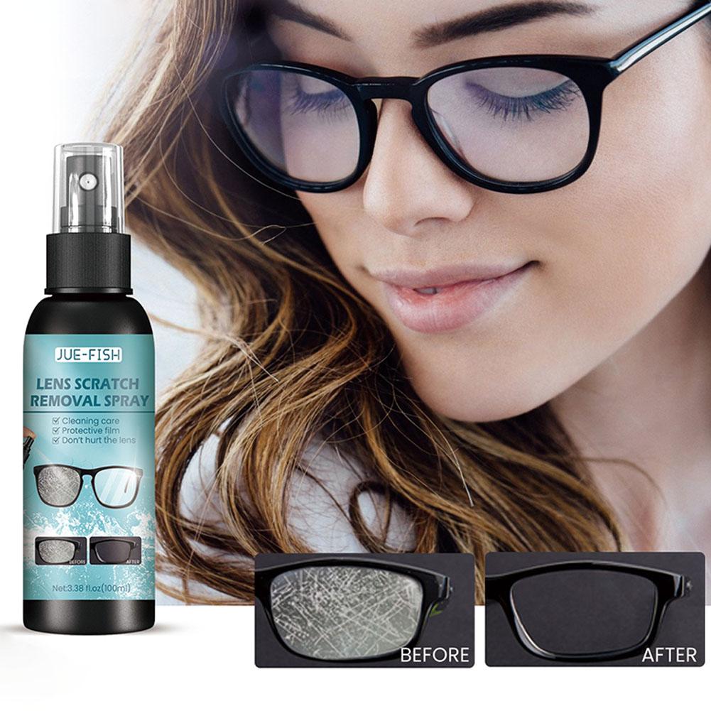 Glasses Lens Cleaner Eyeglass Scratch Removal Spray Lens Fingerprints Dust Oil Cleaner Household Anti Fog Glass Repair Liquid