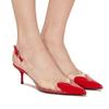 Sapatos de Salto Alto Pontiagudos com Plataforma Transparente e Aplicações em Forma de Coração para Noite