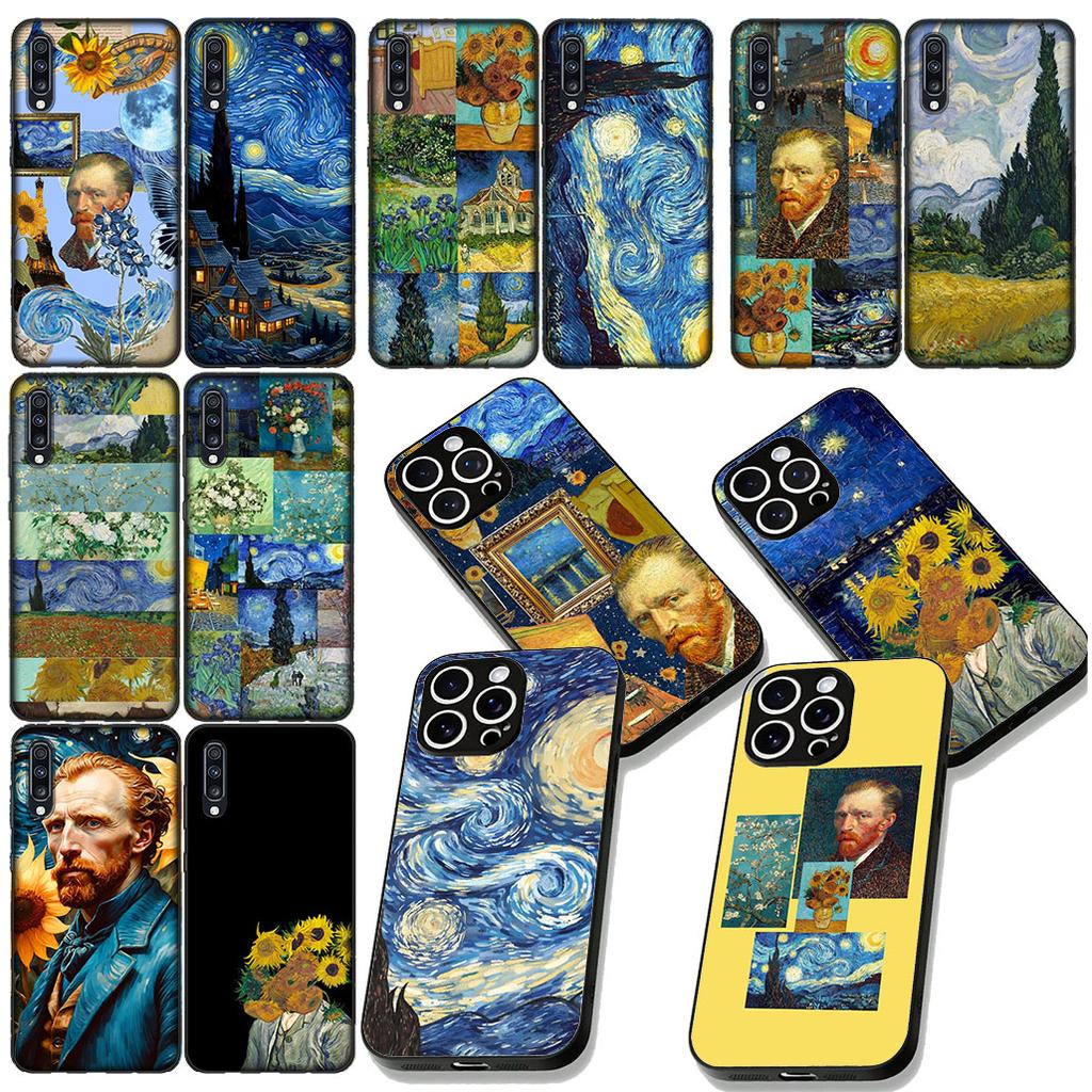Van Sunflower Gogh Starry Night Painting Phone Case for Xiaomi Redmi Note 13 14 ProPlus Pro Plus 14C A4 13C Pro+ Note14 Cover