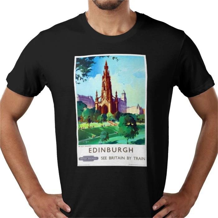 Edinburgh Scotland Advert vintage English tourism poster art print T shirt tee S