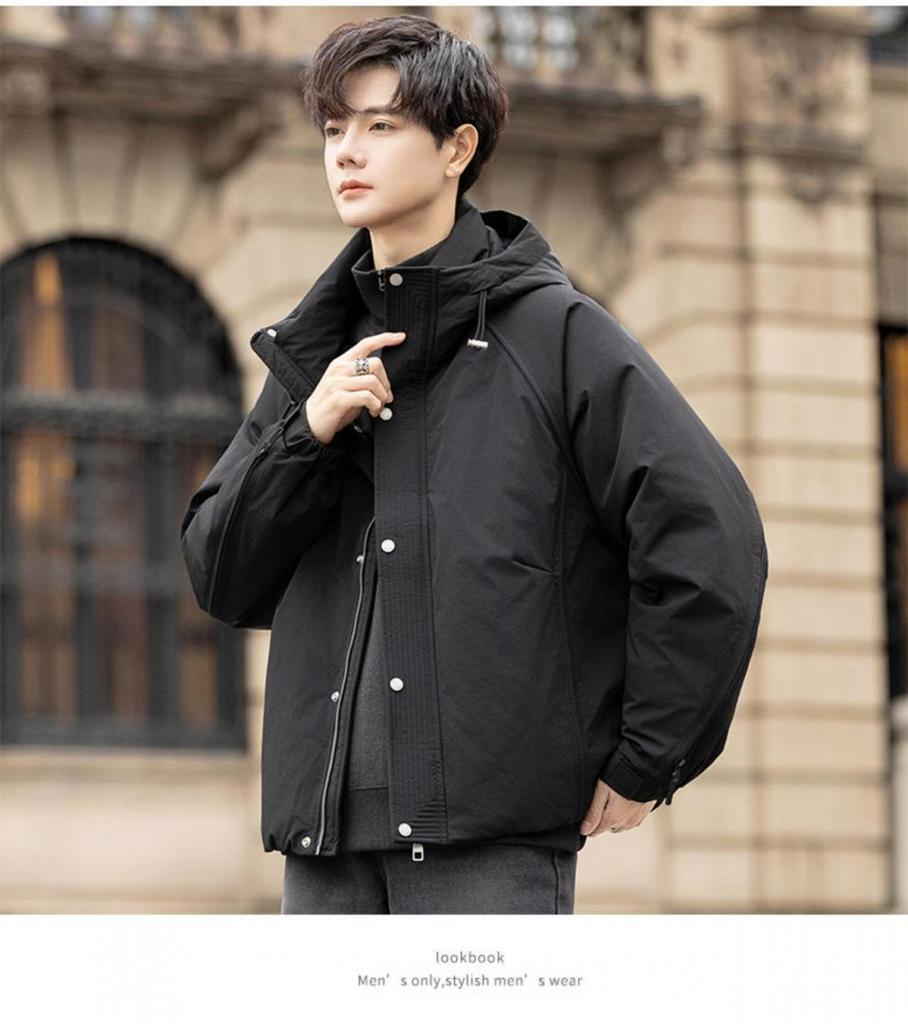 Men's 2025 Hooded Loose Fit Thick Winter Down Jacket - 90% Down, Model 2551