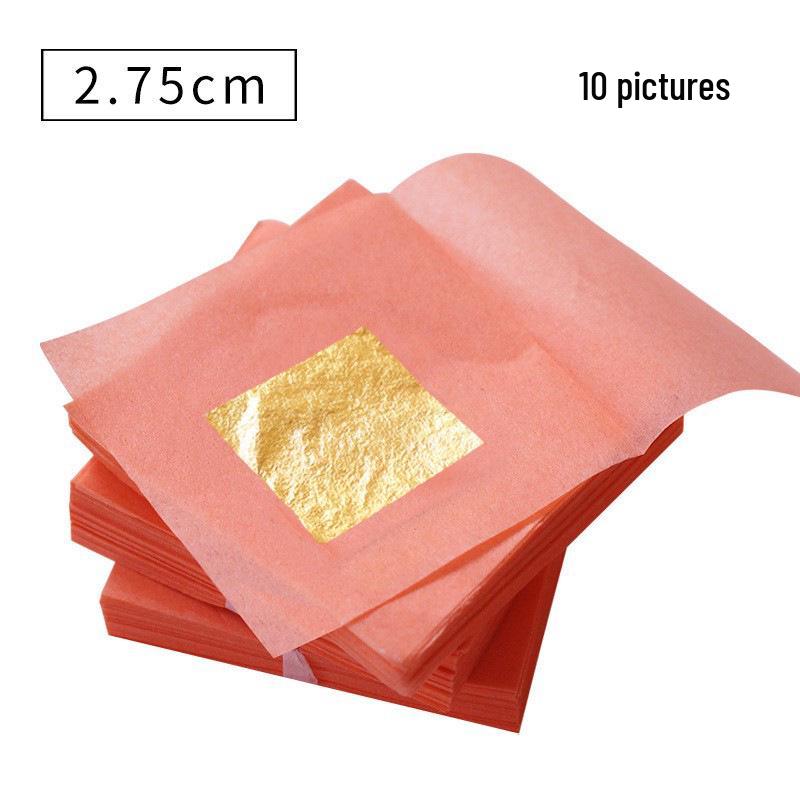 24K Gold Leaf Sheets for Decoration - 99% Pure, Ideal for Buddha Statue Gilding, Art Projects & Crafts - 10 Sheets