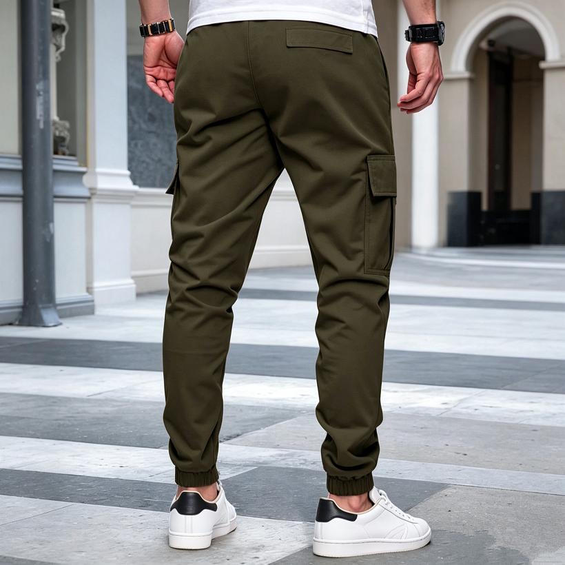 Men's Pants Multi-Pockets Joggers Men Sweatpants 2026 New Casual Solid Cargo Pants Men Oversize Streetwear Pants Men Trousers
