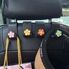 1Pcs Cute Flower Pattern ABS Seat Headrest Hangers for Vehicle Interior Organization