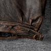 Men Genuine Leather Jacket Thick Oil Waxed Natural Cow Vintage Brown Slim Fit Short Men's Bomber Cowhide Coat Winter Clothing