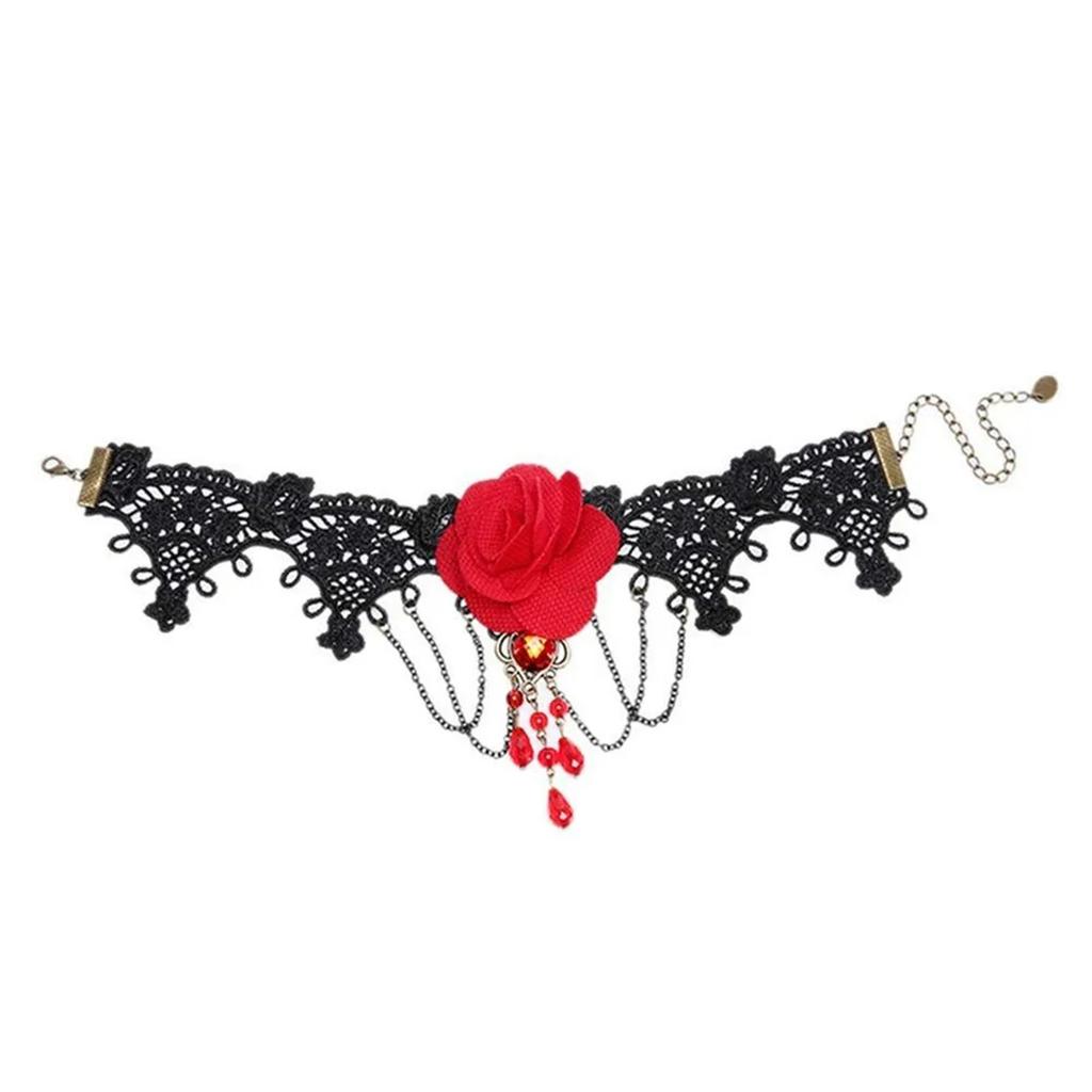 Neck Strap, Court Gothic Spicy Girl Necklace, Lace Necklace, Collarbone Chain Collar